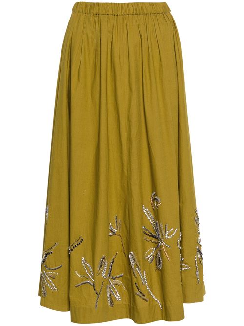 Olive green cotton skirt Forte forte | 12914OIL